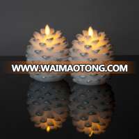 LEd moving flame Christmas decoration  pinacone candles