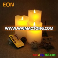 C833 Battery Powered 10 Key Remote Control Dancing Flame LED Candle Light With Moving Wick